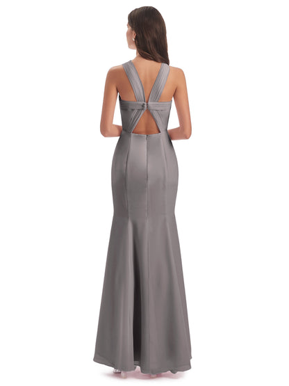 Aubrey Hourglass Halter Chiffon Bridesmaid Dresses
