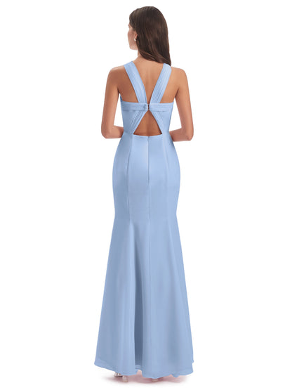 Aubrey Hourglass Halter Chiffon Bridesmaid Dresses