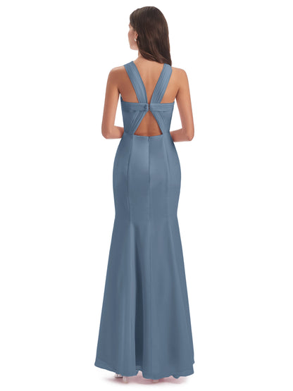 Aubrey Hourglass Halter Chiffon Bridesmaid Dresses