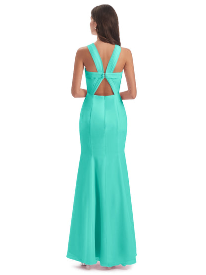 Aubrey Hourglass Halter Chiffon Bridesmaid Dresses