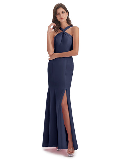 Aubrey Hourglass Halter Chiffon Bridesmaid Dresses