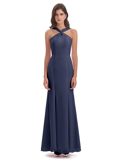 Aubrey Hourglass Halter Chiffon Bridesmaid Dresses