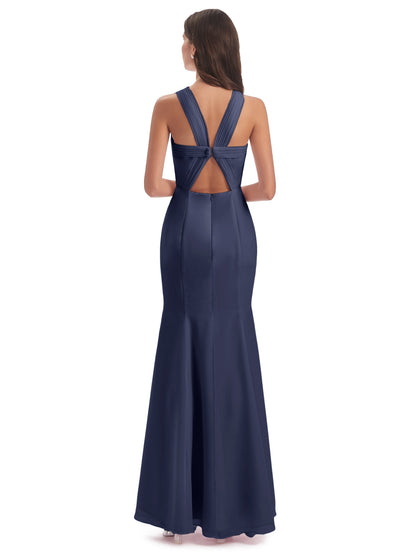 Aubrey Hourglass Halter Chiffon Bridesmaid Dresses