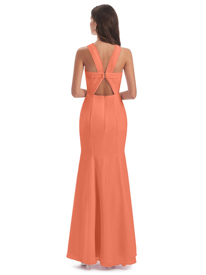 Aubrey Hourglass Halter Chiffon Bridesmaid Dresses