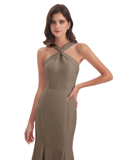 Aubrey Hourglass Halter Chiffon Bridesmaid Dresses