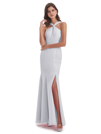 Aubrey Hourglass Halter Chiffon Bridesmaid Dresses