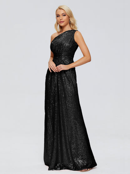 Bailey One Shoulder Sequins Bridesmaid Dress