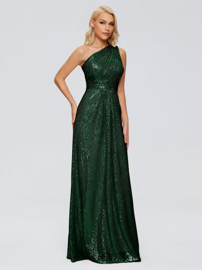 Bailey One Shoulder Sequins Bridesmaid Dress