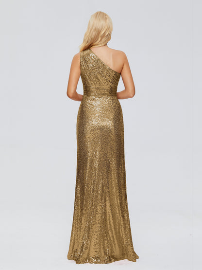 Bailey One Shoulder Sequins Bridesmaid Dress