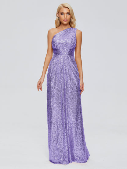 Bailey One Shoulder Sequins Bridesmaid Dress
