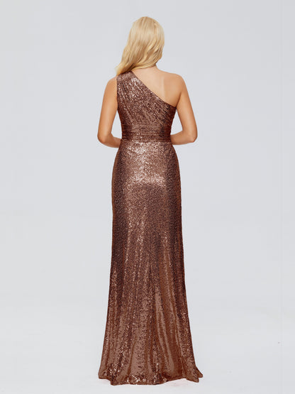 Bailey One Shoulder Sequins Bridesmaid Dress