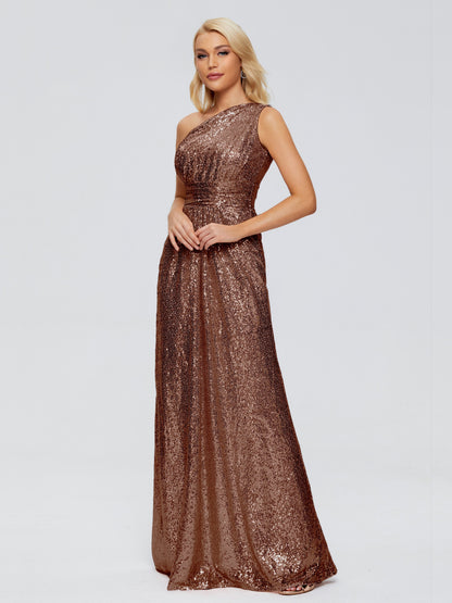 Bailey One Shoulder Sequins Bridesmaid Dress