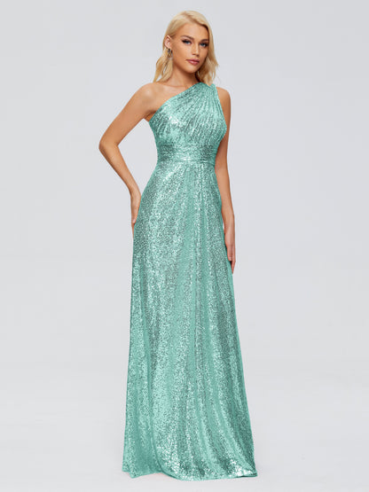 Bailey One Shoulder Sequins Bridesmaid Dress