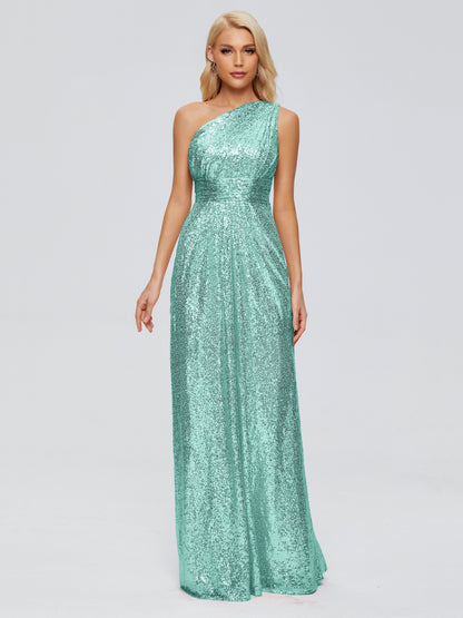 Bailey One Shoulder Sequins Bridesmaid Dress