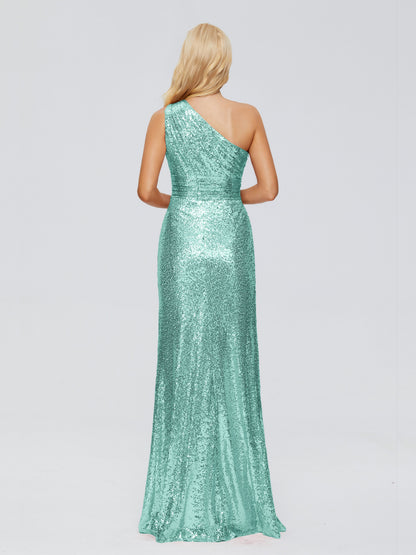 Bailey One Shoulder Sequins Bridesmaid Dress