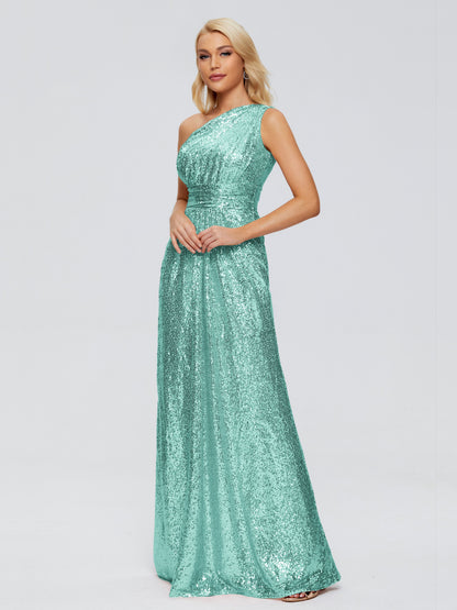 Bailey One Shoulder Sequins Bridesmaid Dress
