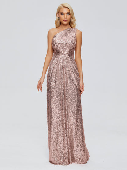 Bailey One Shoulder Sequins Bridesmaid Dress