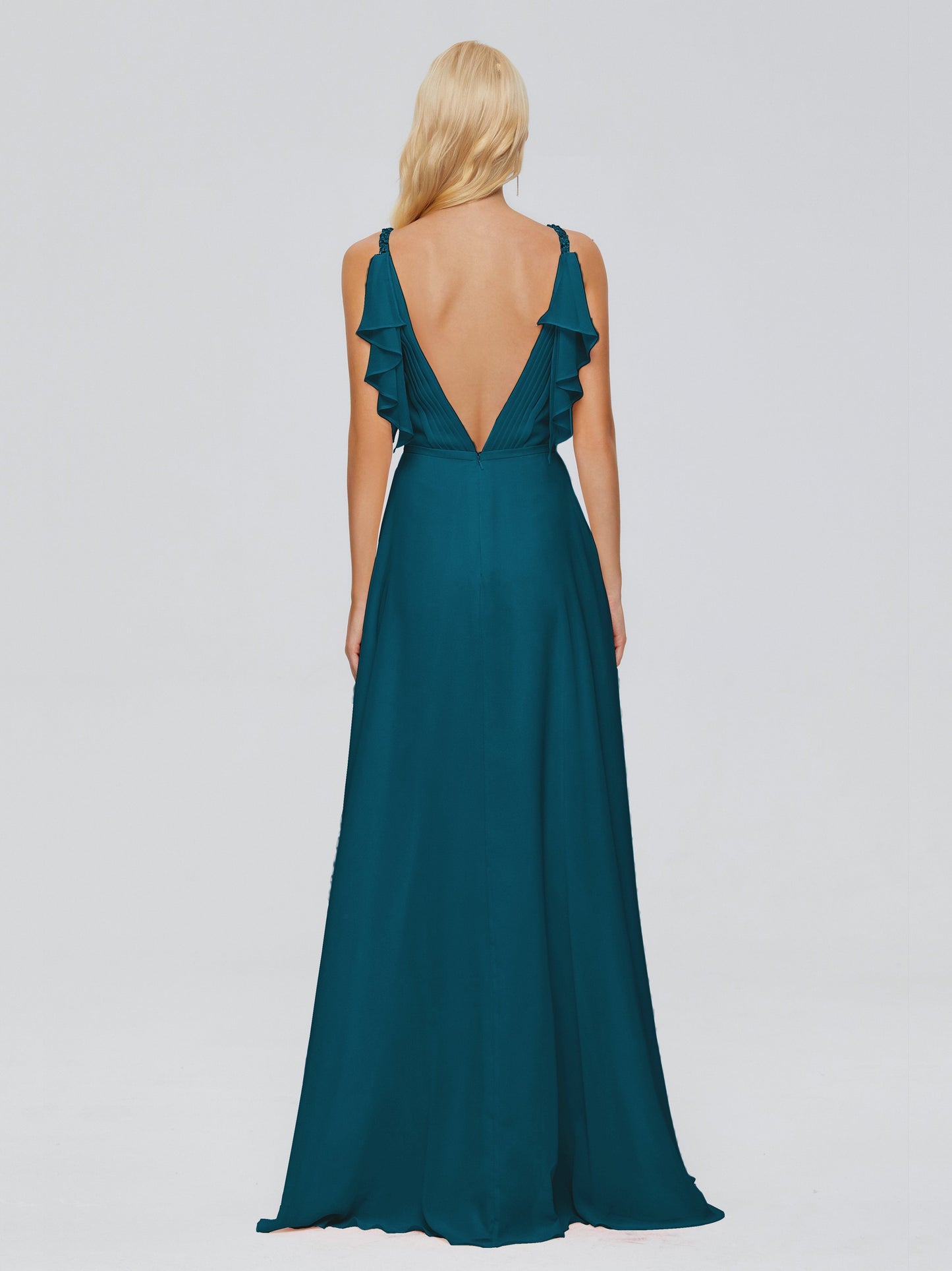 Brianna Straps V-back Chiffon Bridesmaid Dresses