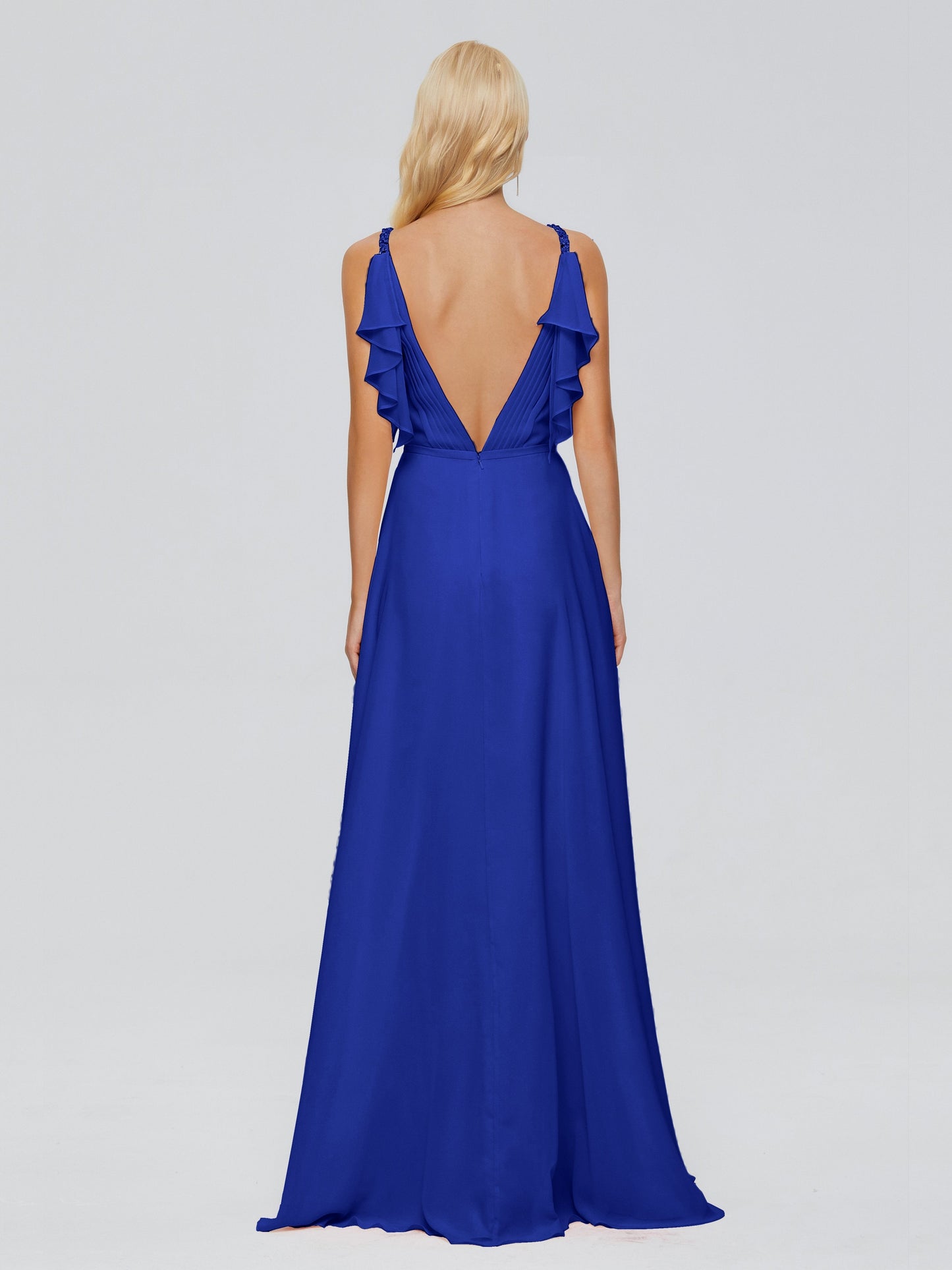 Brianna Straps V-back Chiffon Bridesmaid Dresses