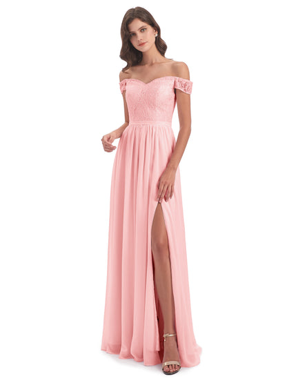 Charlotte Floor Length Off The Shoulder Bridesmaid Dresses