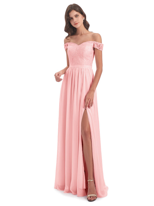 Charlotte Floor Length Off The Shoulder Bridesmaid Dresses