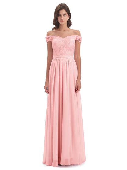 Charlotte Floor Length Off The Shoulder Bridesmaid Dresses