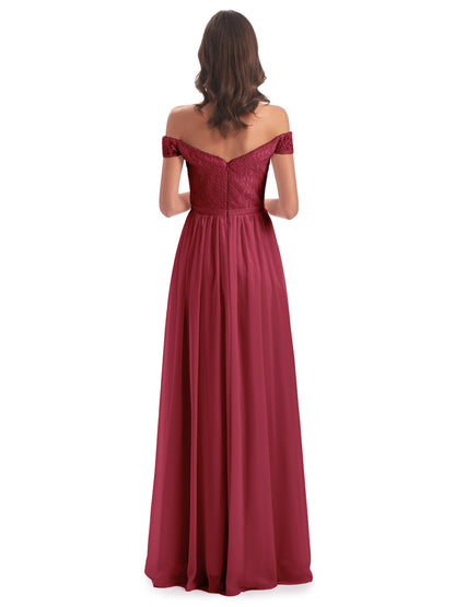 Charlotte Floor Length Off The Shoulder Bridesmaid Dresses