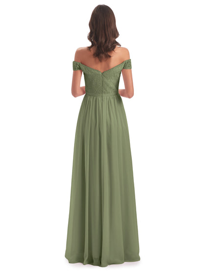 Charlotte Floor Length Off The Shoulder Bridesmaid Dresses
