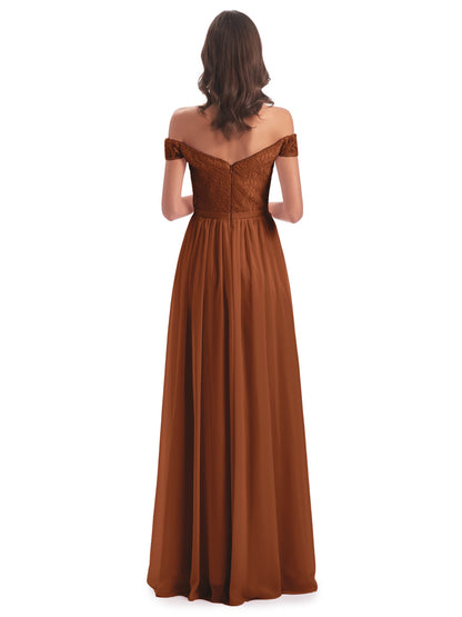 Charlotte Floor Length Off The Shoulder Bridesmaid Dresses