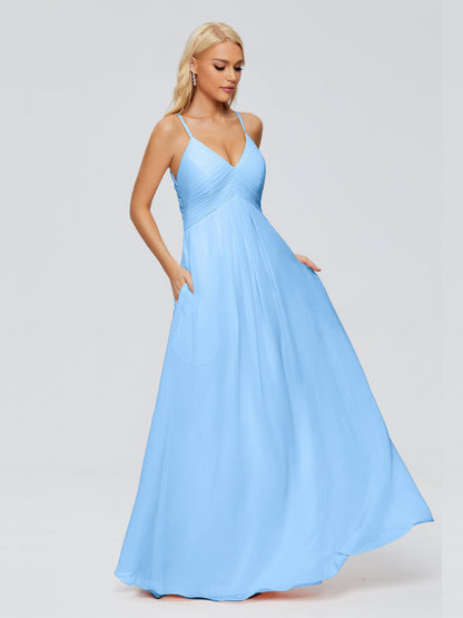Hadley Spaghetti Straps Chiffon Bridesmaid Dresses