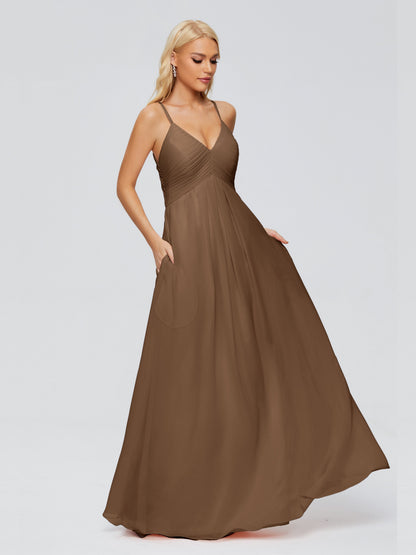 Hadley Spaghetti Straps Chiffon Bridesmaid Dresses