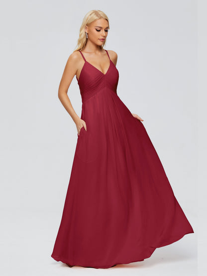 Hadley Spaghetti Straps Chiffon Bridesmaid Dresses