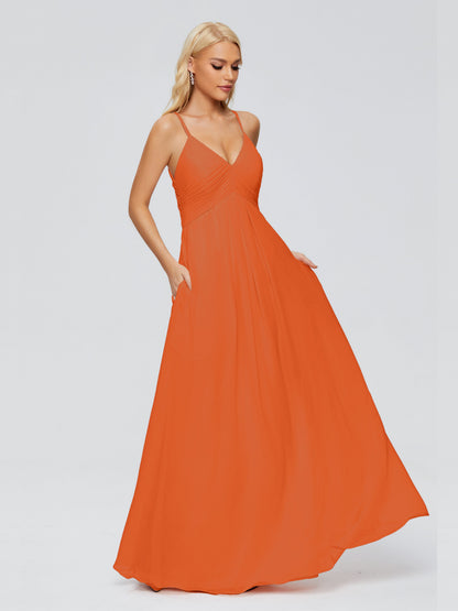Hadley Spaghetti Straps Chiffon Bridesmaid Dresses