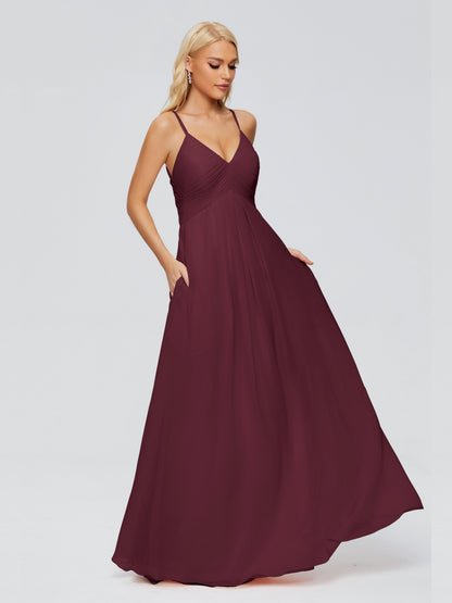 Hadley Spaghetti Straps Chiffon Bridesmaid Dresses