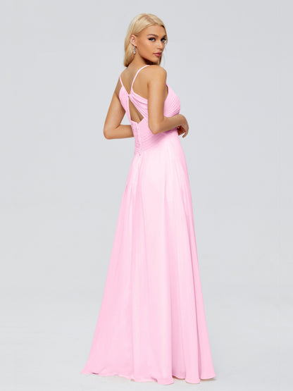 Hadley Spaghetti Straps Chiffon Bridesmaid Dresses