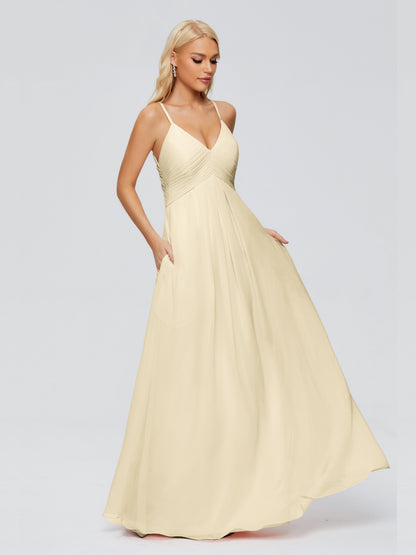 Hadley Spaghetti Straps Chiffon Bridesmaid Dresses