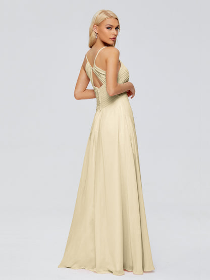 Hadley Spaghetti Straps Chiffon Bridesmaid Dresses