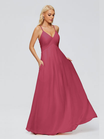 Hadley Spaghetti Straps Chiffon Bridesmaid Dresses