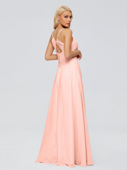 Hadley Spaghetti Straps Chiffon Bridesmaid Dresses