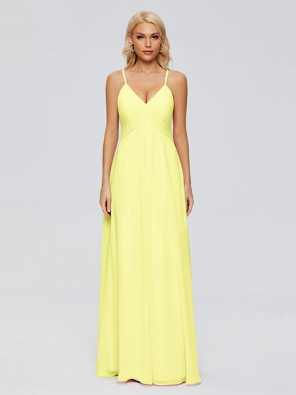 Hadley Spaghetti Straps Chiffon Bridesmaid Dresses