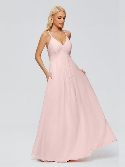 Hadley Spaghetti Straps Chiffon Bridesmaid Dresses