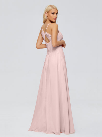 Hadley Spaghetti Straps Chiffon Bridesmaid Dresses