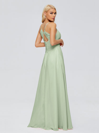 Hadley Spaghetti Straps Chiffon Bridesmaid Dresses