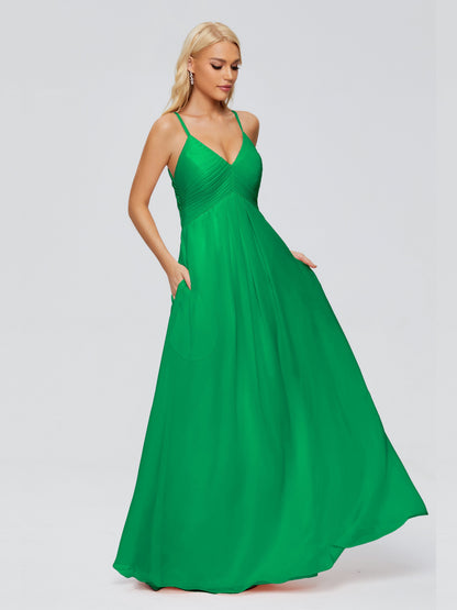 Hadley Spaghetti Straps Chiffon Bridesmaid Dresses