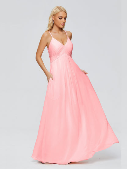Hadley Spaghetti Straps Chiffon Bridesmaid Dresses