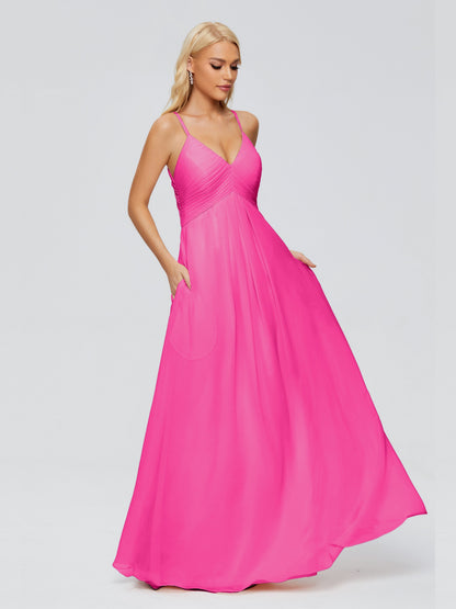 Hadley Spaghetti Straps Chiffon Bridesmaid Dresses