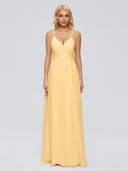 Hadley Spaghetti Straps Chiffon Bridesmaid Dresses