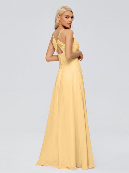 Hadley Spaghetti Straps Chiffon Bridesmaid Dresses