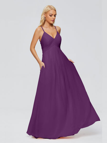 Hadley Spaghetti Straps Chiffon Bridesmaid Dresses