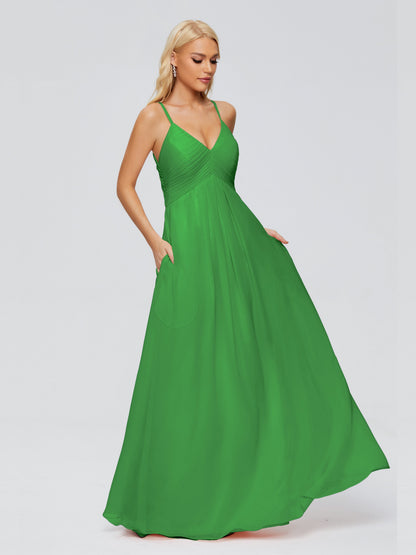 Hadley Spaghetti Straps Chiffon Bridesmaid Dresses